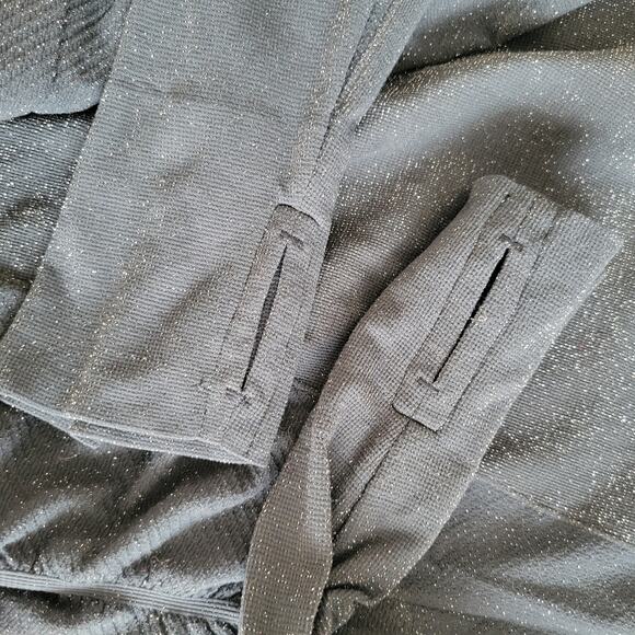 Athleta Speedlight Glow Long Sleeve Shirt Navy Sparkles Thumb Holes Women XL - Picture 10 of 12